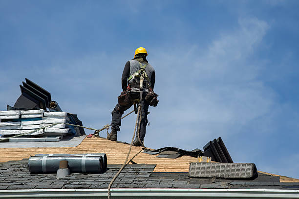 Professional Gutter Installation technician working in Williston, ND